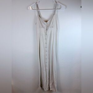 Monteau Linen Blend Button Down Maxi Dress Size XS